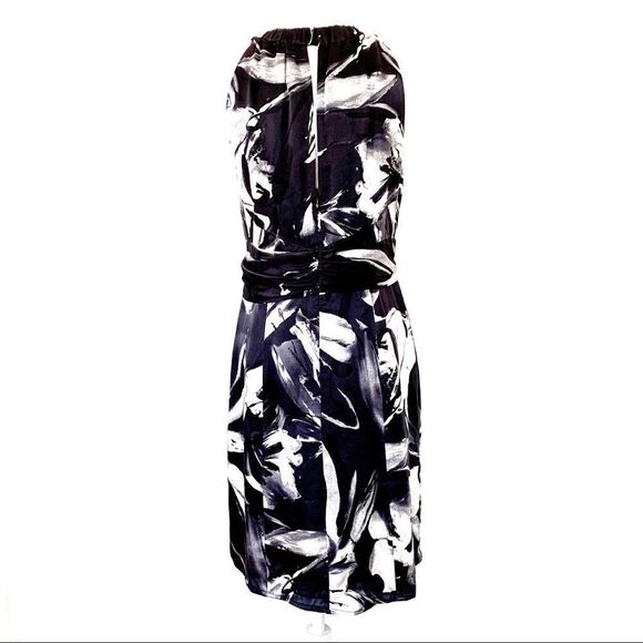 Rickie Freeman For Teri Jon Abstract Silk Dress 10 - Picture 5 of 8